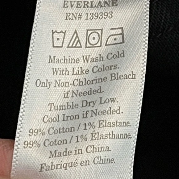 EVERLANE HIGH-RISE BLACK WIDE LEG CROPPED PANTS SIZE 14 - Picture 7 of 7